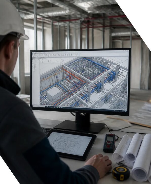 Создание BIM модели инженерных сетей для объектов в Донецке